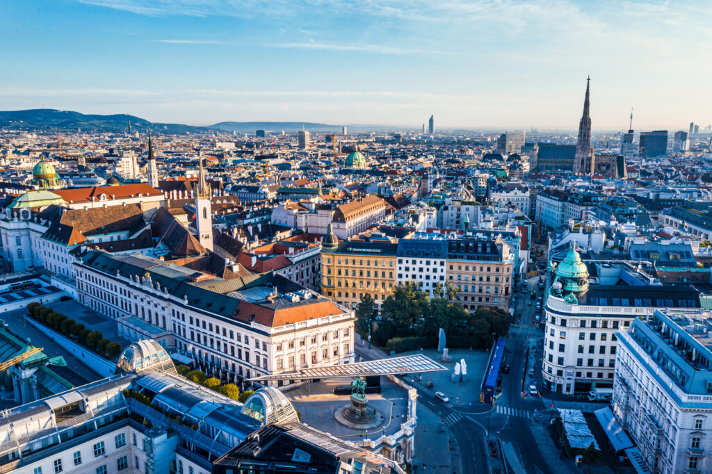 A city view of Vienna, Austria.