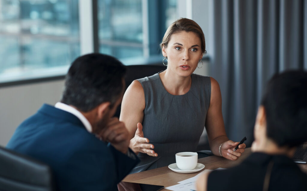 Woman negotiating with FDA